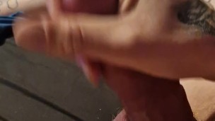 Massive load after wanking my hard cock