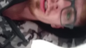 Twink plays with his dildo