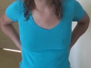Stepson's friends masturbate while seeing my tits and want to suck them, they cum hard