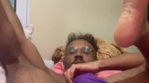Hot black boy and shoe off his big ass