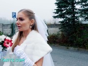 Sexy bride Fibi suck and fuck unknown van driver 1/16