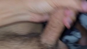 A man jerk off with a homemade masturbator