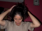 Fetiche con el semen de mi roomie termina en sexo anal duro!