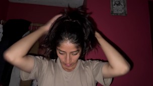 Fetiche con el semen de mi roomie termina en sexo anal duro!