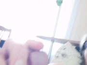 Playing with a big dick on camera