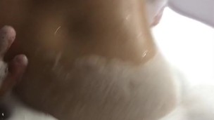 Con mi novia en la bañera