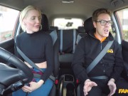 Fake Driving School - Tall British blonde gets CREAMPIED in her tight pussy 4/16