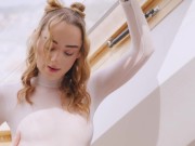 ULTRAFILMS Amazing Hungarian model Alice Zaffyre wearing fishnet stockings playing with her pussy 1/16