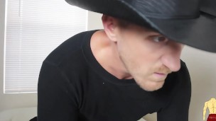 Cowboy FtiDaddy Mitch plays with his cock