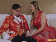 Beneath the super-naughty light-haired with meaty tits, stockings and hairless pussy, lechery and oral bang-out always reign. 1/16