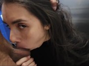 Corre perra, mi amiga es una puta me hace mamada en baño publico y nos descubren mientras follamos 8/16