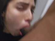 Corre perra, mi amiga es una puta me hace mamada en baño publico y nos descubren mientras follamos 9/16