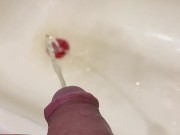 Morning pissing with a view from a dick:) POV 4/16