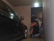 I took my girlfriend's cat to a motel suite, and the party started right in the garage... part1 - am 4/16