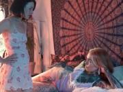 Tattooed Roommate in Lingerie Gets a Lesbian GirlGirl Spanking and then Gets Pussy Fisting 2/16