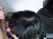 Curvy tattooed amateur Lucy Chains bends over and takes his cock deep 10/16