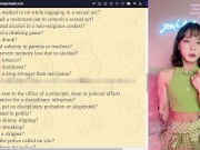 Fit Asian girl Peachy takes the Rice Purity Test! - STIs? Cheated? Number of partners? & more 6/16