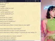 Fit Asian girl Peachy takes the Rice Purity Test! - STIs? Cheated? Number of partners? & more 8/16