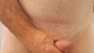 Bi daddy stroking his cock