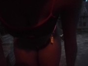 AMATEUR TEASEING MY NEIGHBORS HUSBAND NEARLY GET CAUGHT OUTDOOR