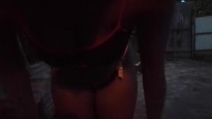 AMATEUR TEASEING MY NEIGHBORS HUSBAND NEARLY GET CAUGHT OUTDOOR