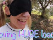 Sexy MILF gets fucked and showered in cum outdoors 13/16