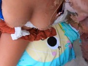 Sexy MILF gets fucked and showered in cum outdoors 6/16