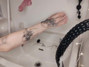 Cleaning my dirty toys after a dirty stream 10/16