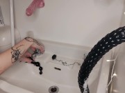 Cleaning my dirty toys after a dirty stream