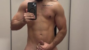 Colombian boy masturbates in the changing room