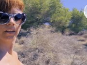 Public blowjob and squirting after a day at the nudist beach