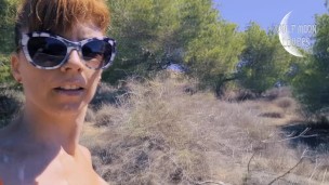 Public blowjob and squirting after a day at the nudist beach