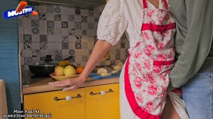 Amateur Home Porno, Hot Asian Housewife Love Fucking on Kitchen