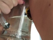 Pissing in glass 4/16