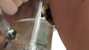 Pissing in glass