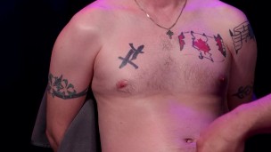 48 - Straight, Huge Uncut Cuck, Huge Load gets Convinced by his Girl to a Guy Edge Him