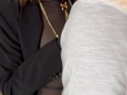 Wife fucks two cocks after night out before being covered in cum / Hotwife 2/16