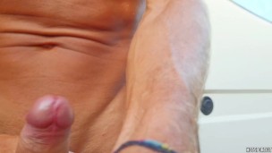 Horny and exhibitionist couple fucks on the road with cars passing by - Blowjob and eating pussy