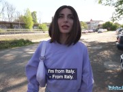 Public Agent Perfect ass bouncing on a big cock outdoors 1/16