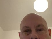Bald guy orgasm 14/16