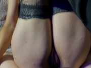 She jump on my cock and get my sperm in her mouth 15/16