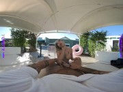 PURITYVR Big tit blonde Lisa Amane rides a stiff cock at the poolside cabana 10/16