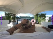 PURITYVR Big tit blonde Lisa Amane rides a stiff cock at the poolside cabana 11/16