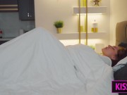 Did you cum inside?! Step mom waited husband from shower, but step son starts hard sex in share bed 4/16