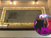 Blue Panties with a Blue T-Shirt this Sexy and Hot Shaved Pussy Horny Brunette is getting Bored 1/16