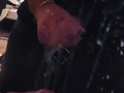 Massive cumshot on mirror