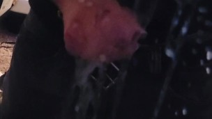 Massive cumshot on mirror