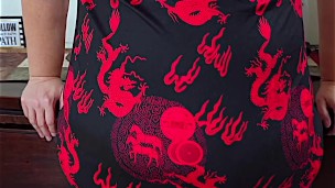 Big Ass Mature Hijab White MILF Showing Big Tits From Hot Mini Dress - bbw ssbbw busty older granny