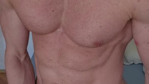 6'7" 250lb muscular Dom fucks and humps fleshlight with his BWC until cumming
