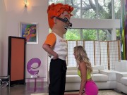 Blonde Bombshell Savvy Suxx Gets Cardio-Kinky on PornDude's Personal Pole! 7/16